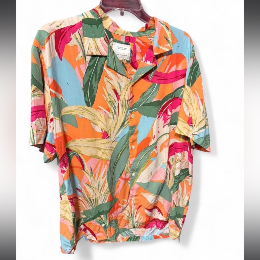Cactus Man by Ricky Singh short-sleeve button-down shirt